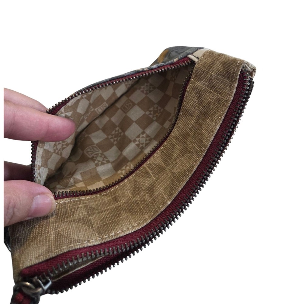 JS Jim Shore Canvas‎ Purse Clutch Wallet Double Zipper Dual Design 8" x 5" - Picture 4 of 8